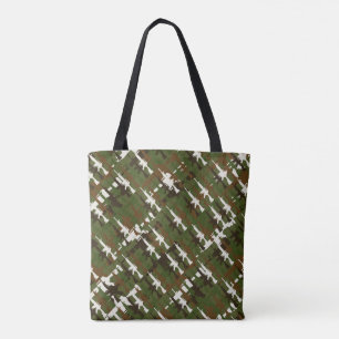 Bolsa Tote Camuflagem Militar Arma Legal Estilo GI Camo
