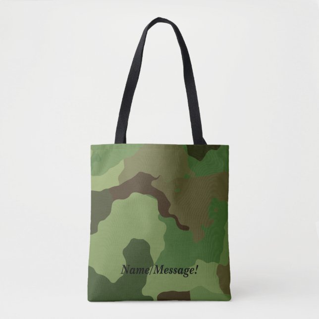 Bolsa Tote Camuflagem militar tradicional (Frente)