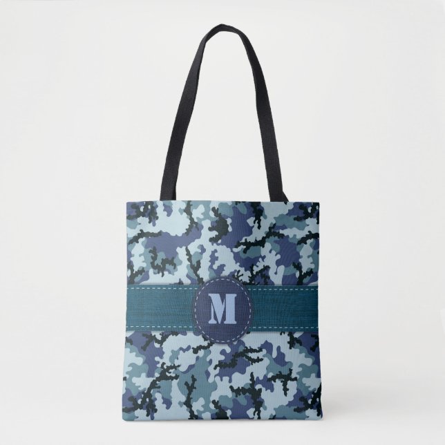 Bolsa Tote Camuflagem naval (Frente)