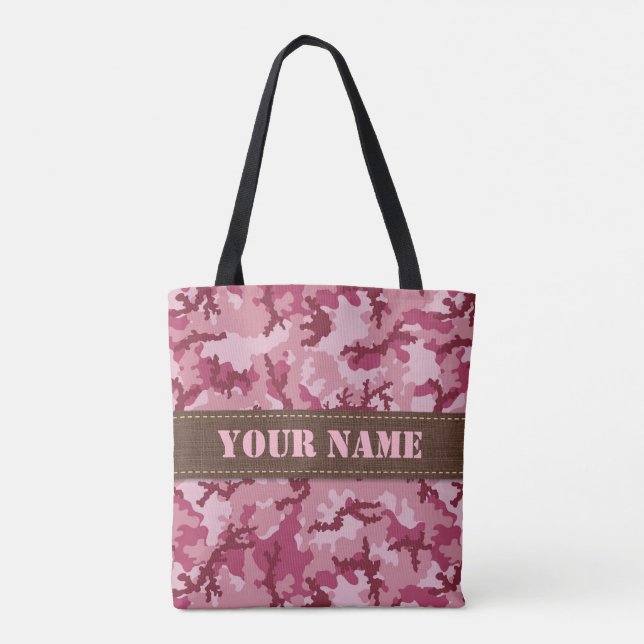 Bolsa Tote Camuflagem rosa (Verso)