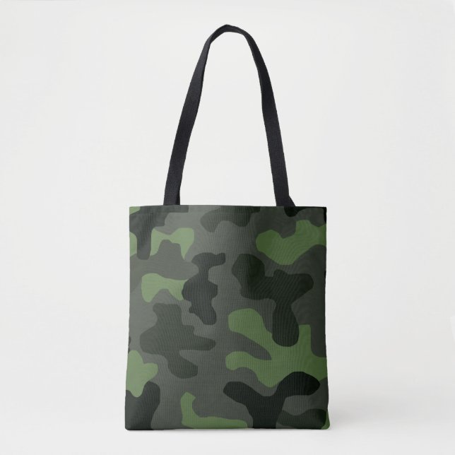 Bolsa Tote Camuflagem verde-cinza n.o 14 (Frente)