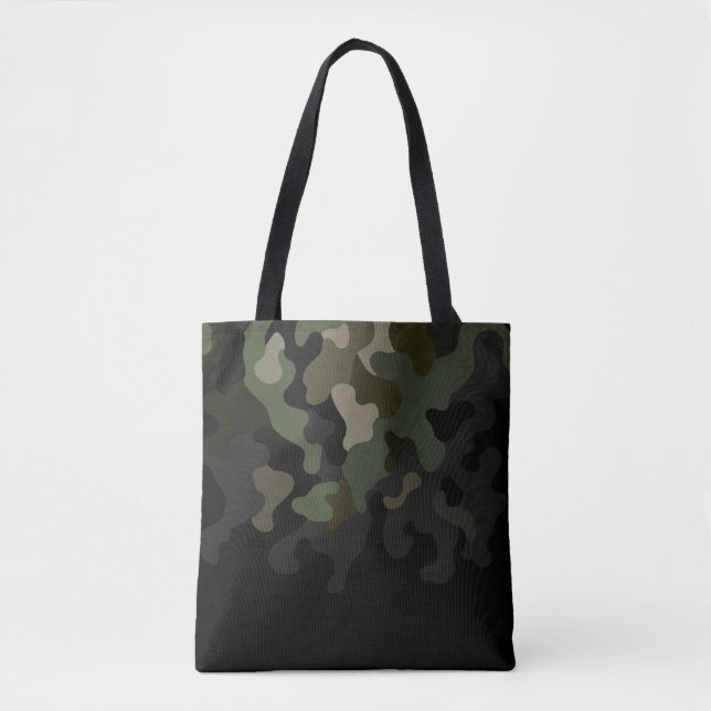 Bolsa Tote Camuflagem verde esmaecida (Frente)