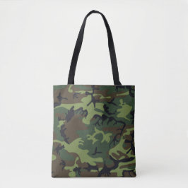 Bolsa Tote Camuflagem Verde, Marrom e Preto