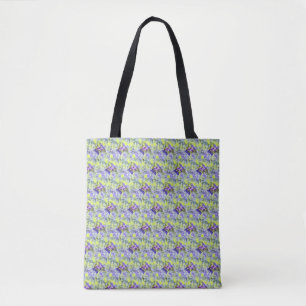 Bolsa Tote Cana-de-água no mar azul-púrpura