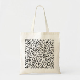 Bolsa Tote Canais de Cachorro Bolinhas Preta e Branca