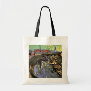 Bolsa Tote Canal com Mulheres Lavando por Vincent van Gogh