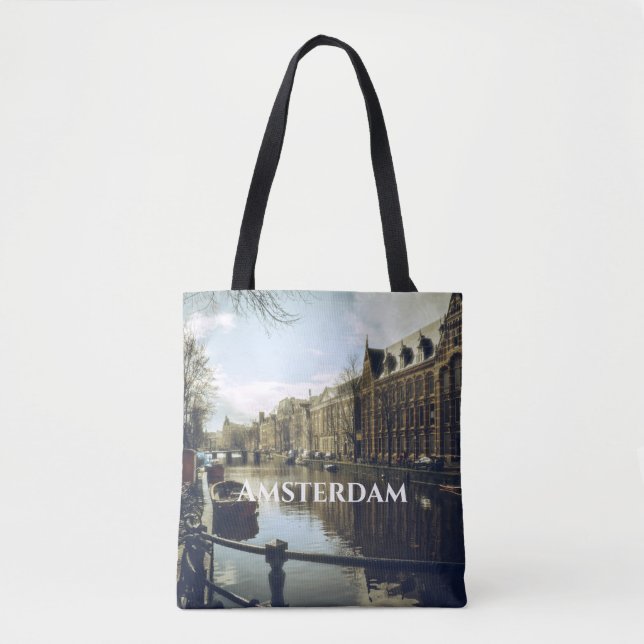 Bolsa Tote Canal de Amsterdã  (Frente)