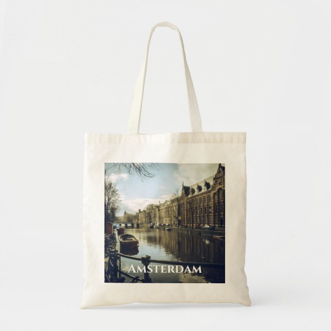 Bolsa Tote Canal de Amsterdã  (Frente)