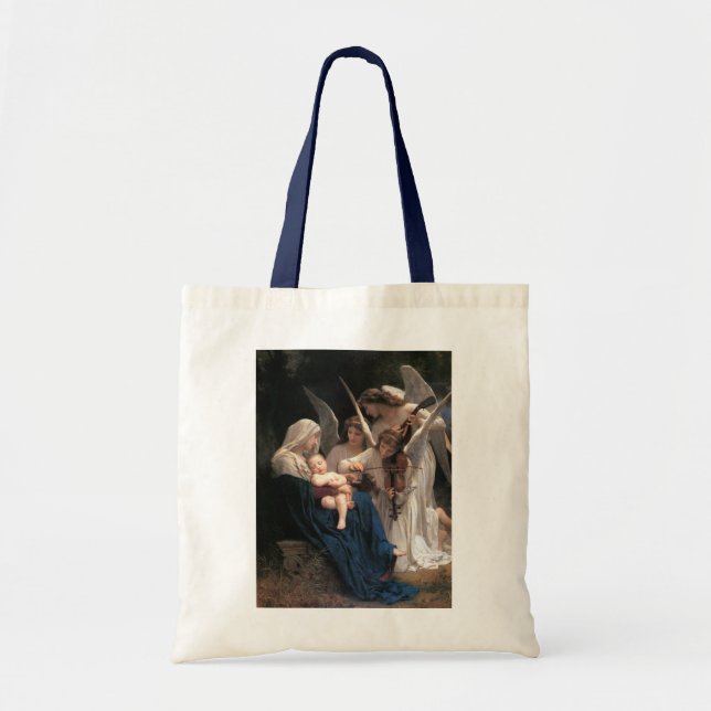 Bolsa Tote Canção dos Anjos (1881) por Bouguereau (Frente)