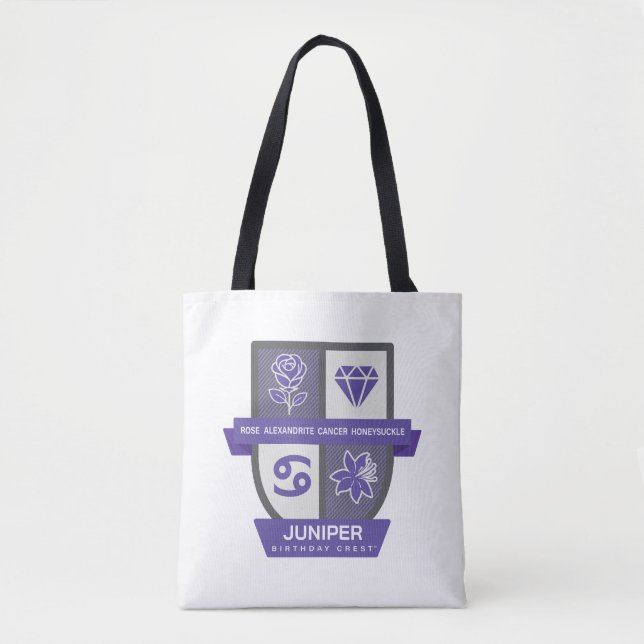 Bolsa Tote Cancer Birthday Crest™ for June 22-30 (Frente)
