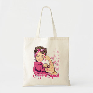 Bolsa Tote Cancer de Mama Rosie Riveter, Esquadrão de Suport