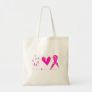 Bolsa Tote Cancer Mama Consciência Figurino Paz Rosa L