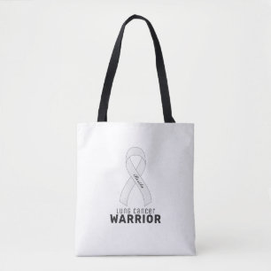 Bolsa Tote Cancer Pulmonar Fita Branca de Toque