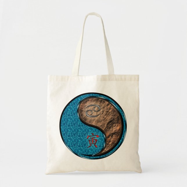Bolsa Tote Câncer & Tigre da Terra (Frente)