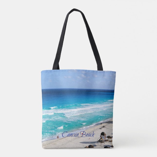 Bolsa Tote Cancun Beach, México (Verso)