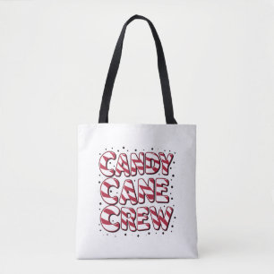 Bolsa Tote Candy Cane Crew Voou Natal Natal Pajama