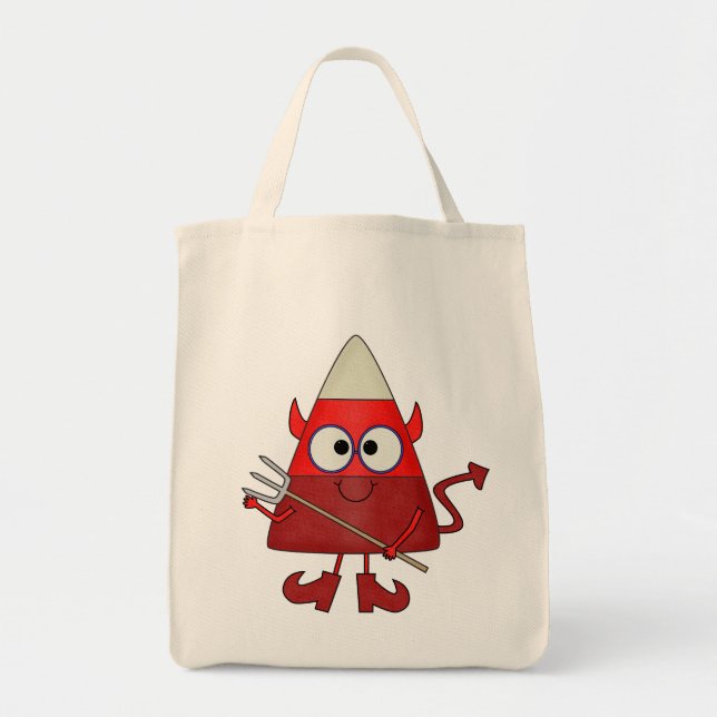 Bolsa Tote Candy Corn Devil Halloween (Frente)