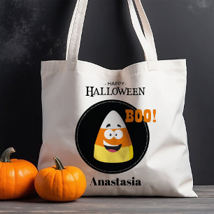Bolsa Tote Candy Corn Feliz Halloween Personalizado