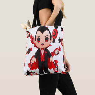 Bolsa Tote Candy e Dracula Cute Spooky Halloween
