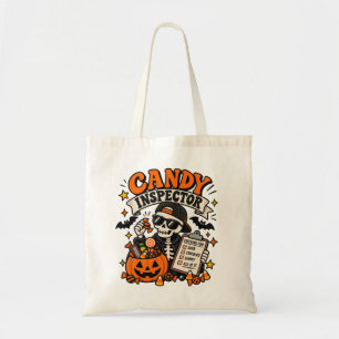 Bolsa Tote Candy Inspetor Esqueleto Halloween Doces ou Traves