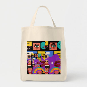 Bolsa Tote Caneca Bold Pop Art Estilo de quadrinhos retrô
