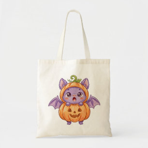 Bolsa Tote Caneca do Dia das Bruxas com Bebê Morcego Fofo no 