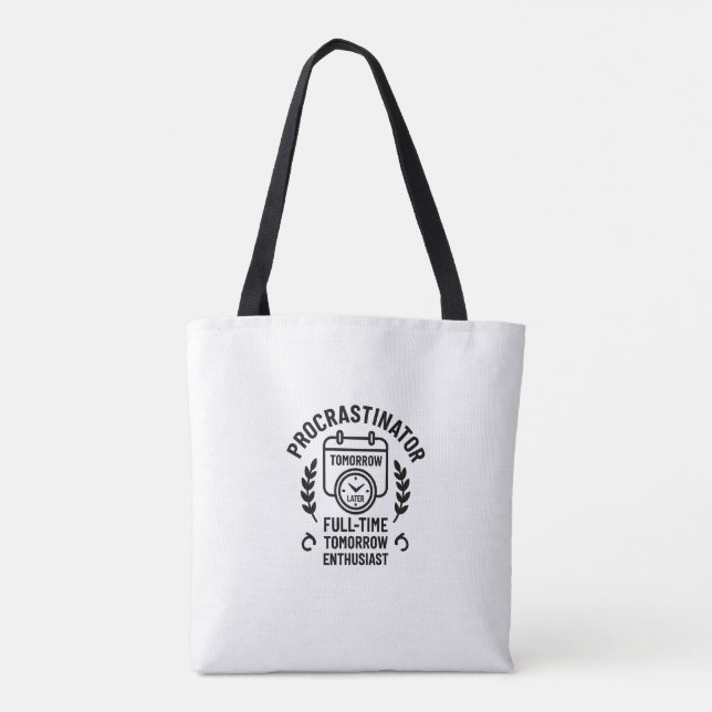 Bolsa Tote Caneca do Procrastinador (Verso)