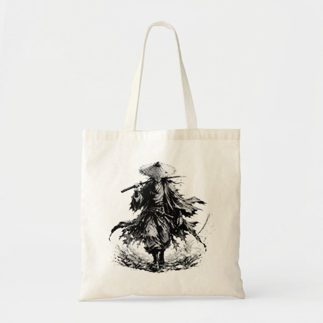 Bolsa Tote Caneca do Ronin Errante Místico | Guerreiro Samura (Frente)