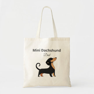 Bolsa Tote Caneca Presente para Pai de Dachshund Miniatura