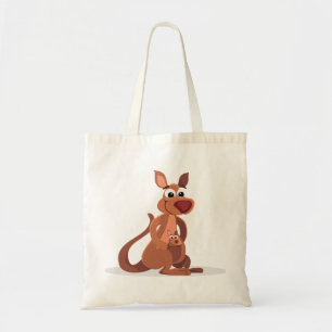 Bolsa Tote Canguru animado bonito com bebê