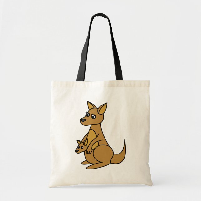 Bolsa Tote Canguru bonito e Joey (Frente)