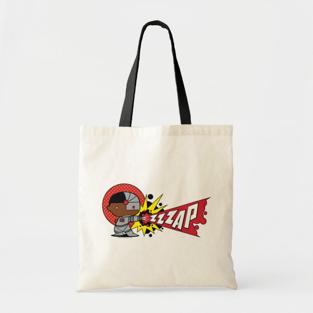 Bolsa Tote Canhão Cibernético de Chibi Cyborg (Frente)