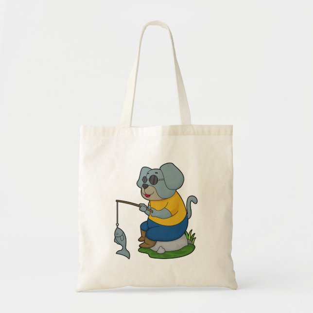Bolsa Tote Cãnia de pesca de peixes pescador (Frente)