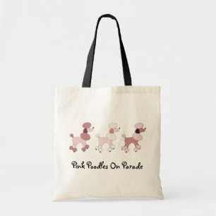 Bolsa Tote Caniches cor-de-rosa no saco da parada