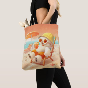 Bolsa Tote Canino de Sorriso - Modo de Praia Ativado