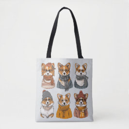 Bolsa Tote Caninos Motivos de Welsh Corgi