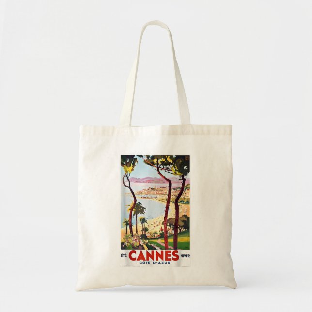 Bolsa Tote Cannes Côte d'Azur French Riviera Vista Summer Ret (Frente)