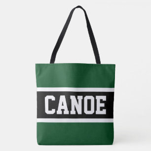 Bolsa Tote CANOA Esportivo Verde Floresta Preto Branco Listra