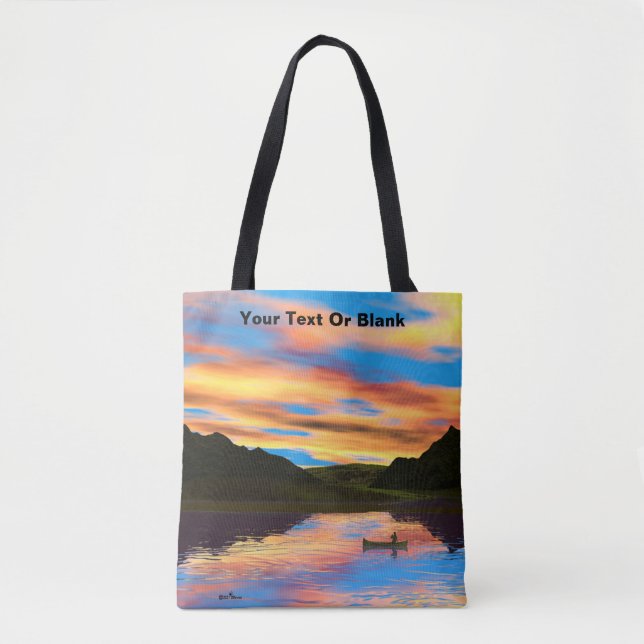 Bolsa Tote Canoagem No Lago Sunset (Frente)