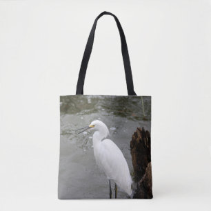 Bolsa Tote Cantando Snowy Egret