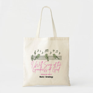 Bolsa Tote Cantarei a Bondade de Deus Salmo 89:1