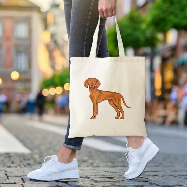 Bolsa Tote Cantla Húngara Pointer Dog Cute Cartoon Canine (Please note: This image is a digital mockup. The product may not be in scale.)