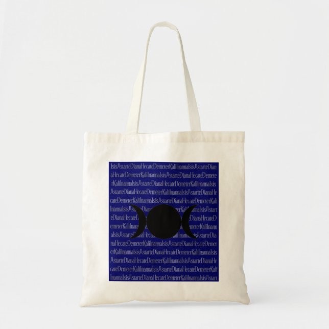 Bolsa Tote Canto da deusa (azul escuro) (Frente)