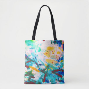 Bolsa Tote Canva Artística Verde. Ilustração Legal Roxa. Ou