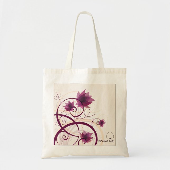 Bolsa Tote Canvas Bag- Purple Dream  캔버스 백-보랏빛 꿈 (Frente)