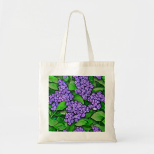 Bolsa Tote Canvas das Flores Lilás Negrito