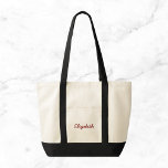 Bolsa Tote Canvas de Nomes Personalizados<br><div class="desc">Carregar seus pertences em estilo com este nome personalizado canvas tote bag. Criado tanto por durabilidade quanto por charme, é espaçoso o suficiente para guardar sua essência diária — seja em direção ao escritório, à academia, ou ao mercado do agricultor. Personalize-o com qualquer nome, monograma ou palavra especial para realmente...</div>