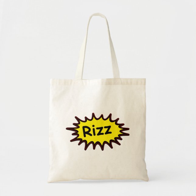 Bolsa Tote Canvas engraçada "Rizz" Tote Bag - Gen Z Humor (Frente)