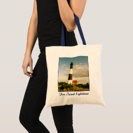 Bolsa Tote canvas orçamentária 'Fire Island Lighthouse @ Suns