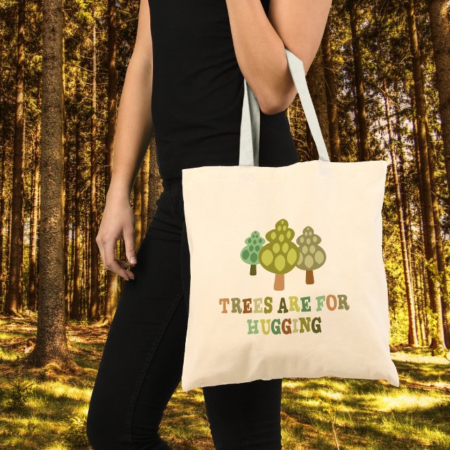 Bolsa Tote Canvas Whimsical Tree Hugger (Criador carregado)